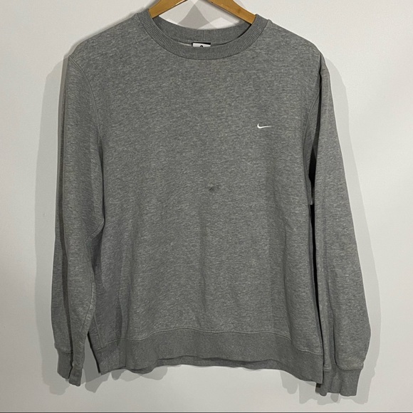 Nike Other - Nike gray mini swoosh crewneck sweatshirt xl